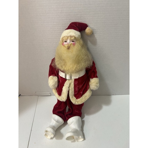 Vintage Harold Gale Christmas Santa Claus Doll Red Velvet Suit 16\